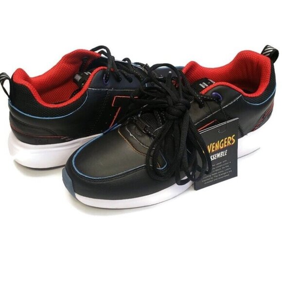 TOMS Men Arroyo Mens 8.5 Sneaker Shoes Athletic Black Marvel Leather Mesh Mix - Picture 8 of 8